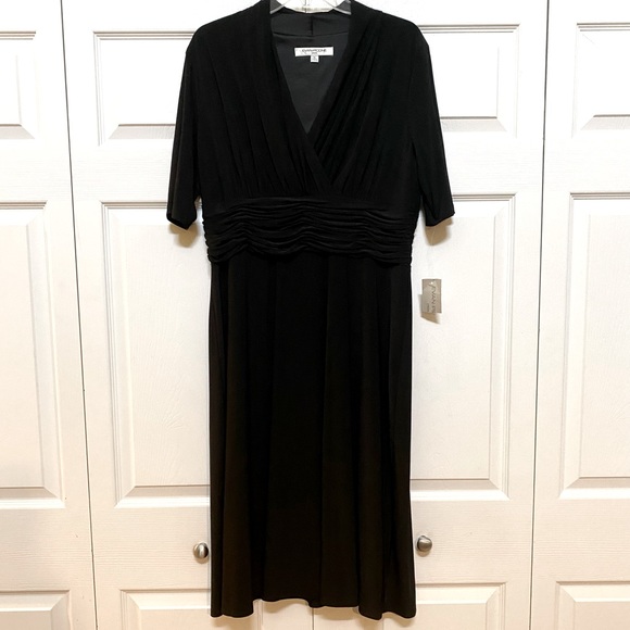 🆕EVAN-PICONE BLACK DRESS SIZE 16. YOU WILL LOVE. CUTE & COMFORTABLE.BRAND NEW. - Picture 1 of 8